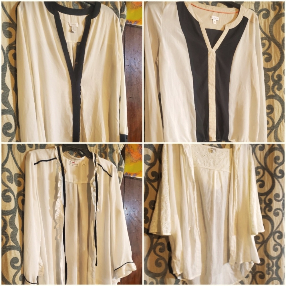 Womens bundle of dressy shirts.  Cashmere. Size M